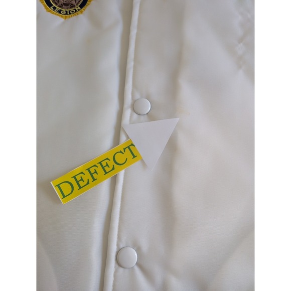 VTG Clarkfield Outdoors  Snap-button Varsity or Bomber Men's jacket XLT White - Picture 12 of 12